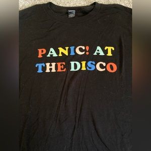 Panic At The Disco PATD! Sun Eye Moon Band Tee, Size M Medium, Rainbow Font